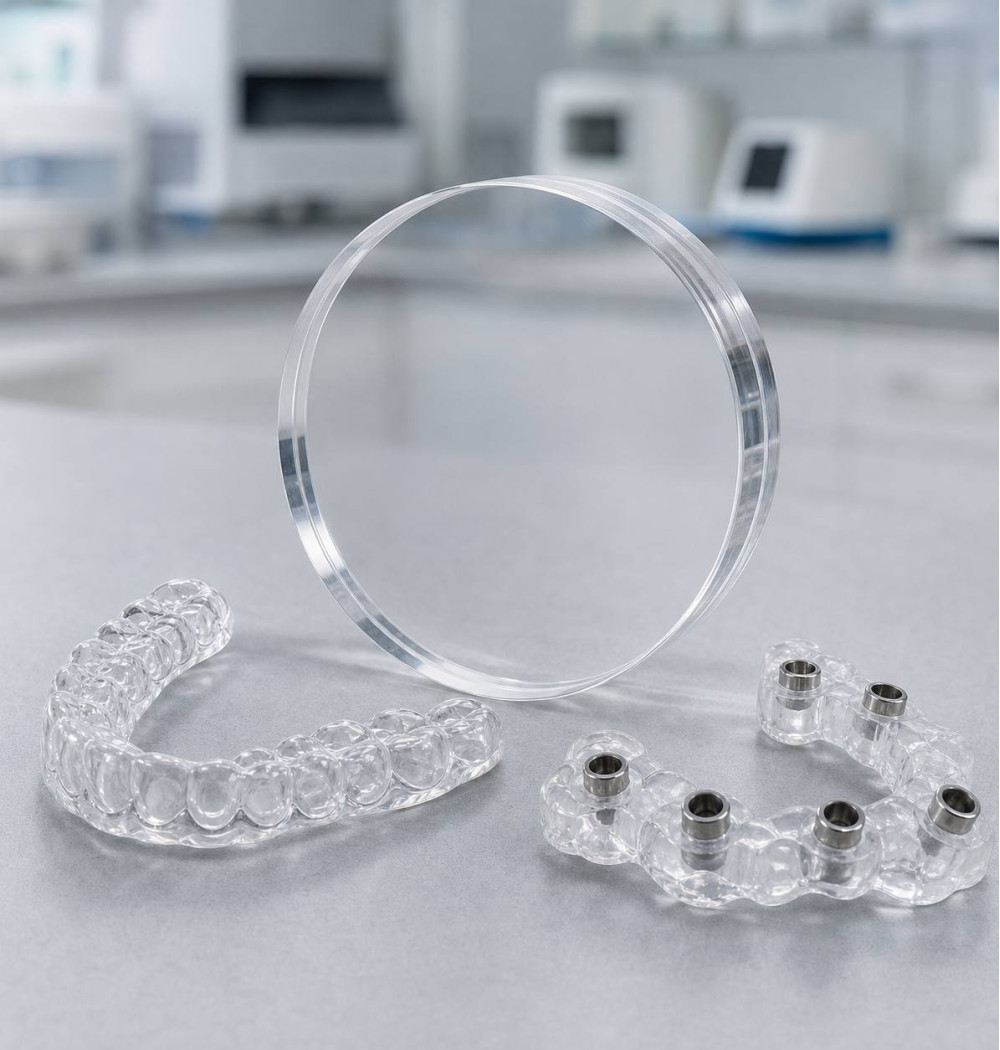 Clear Transparent PMMA Discs: Surgical Guides, Try-In Bases & Occlusal Splints
