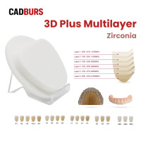 3D Plus Multilayer Zirconia Block for 89mm Amann Girrbach System