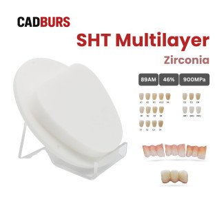 Super High Translucency Multilayer Zirconia Block for 89mm Amann Girrbach System Super High Translucency Multilayer Zirconia Block for 89mm Amann Girrbach System