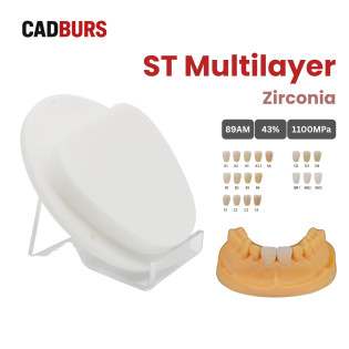 Super Translucency Multilayer Zirconia Block for 89mm Amann Girrbach System Super Translucency Multilayer Zirconia Block for 89mm Amann Girrbach System