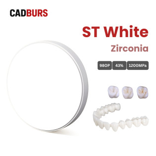 Super Translucency White Zirconia Block for 98mm Open System Super Translucency White Zirconia Block for 98mm Open System