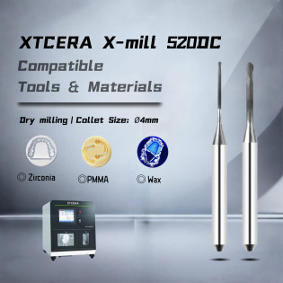 XTCERA X-mill 520 DC / 580 DC Milling Burs