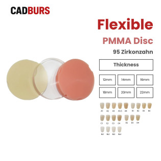 Flexible PMMA Resin Disc 95mm for Zirkonzahn Milling Systems