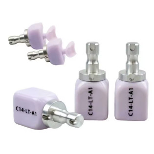 C14 LT Lithium Disilicate Blocks Cubes Glass Ceramic Blocks 5Pcs for Sirona Cerec CAD/CAM - Alternate View