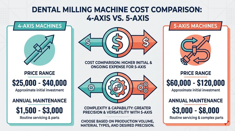 4-axis vs 5-axis cost comparison infographic