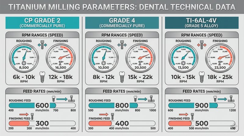 Titanium milling RPM and feed rate parameters